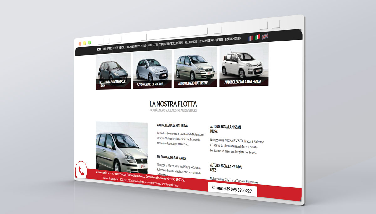 Realizzazione siti web Autonoleggi